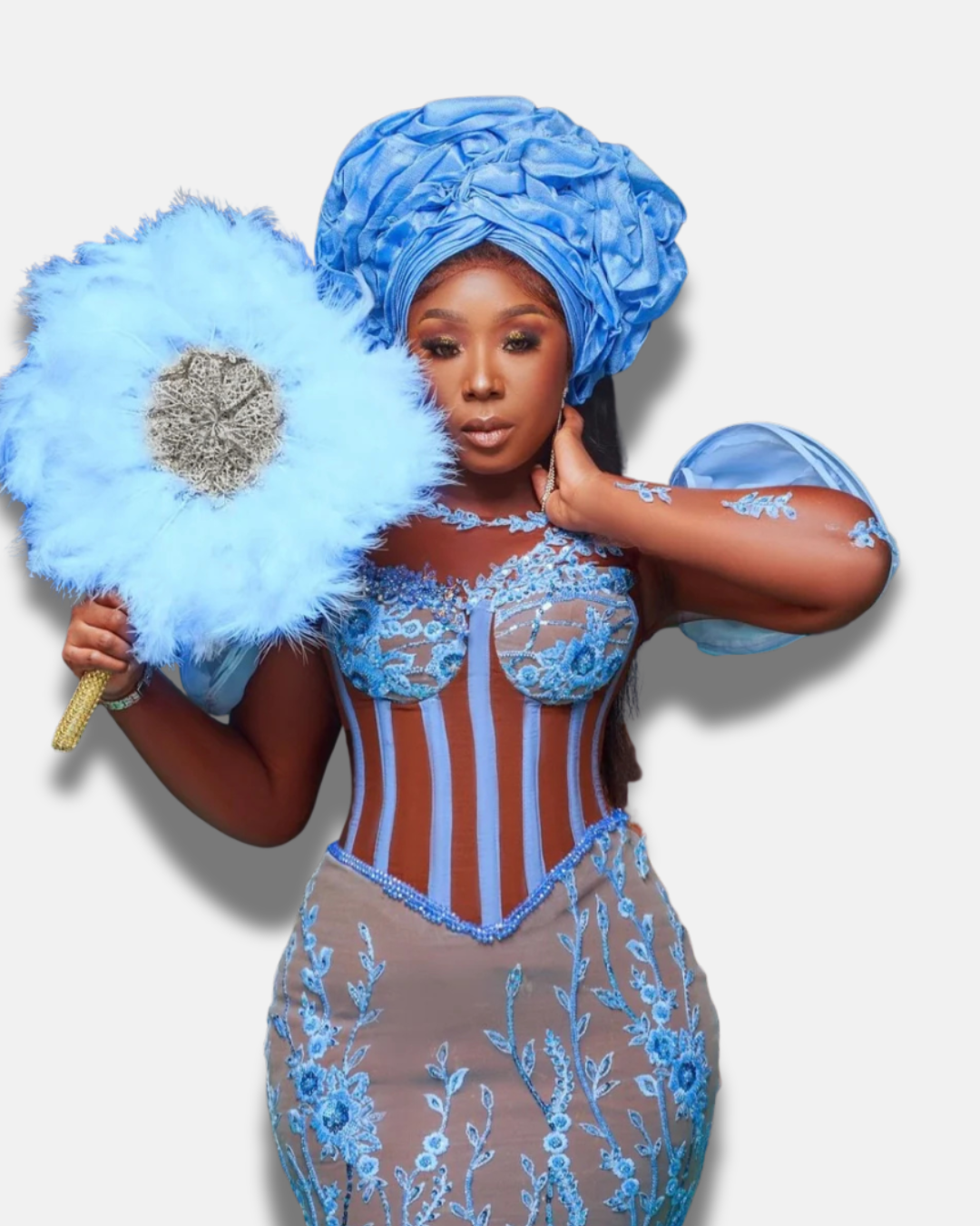 Custom Beaded Lace Couture Gown