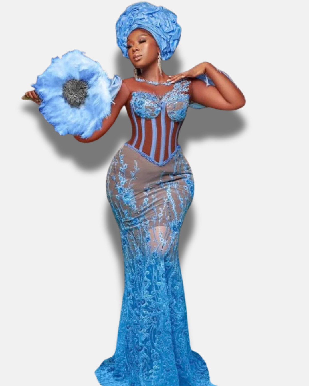 Custom Beaded Lace Couture Gown